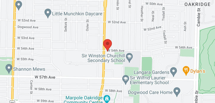 map of 982 W 54TH AVENUE